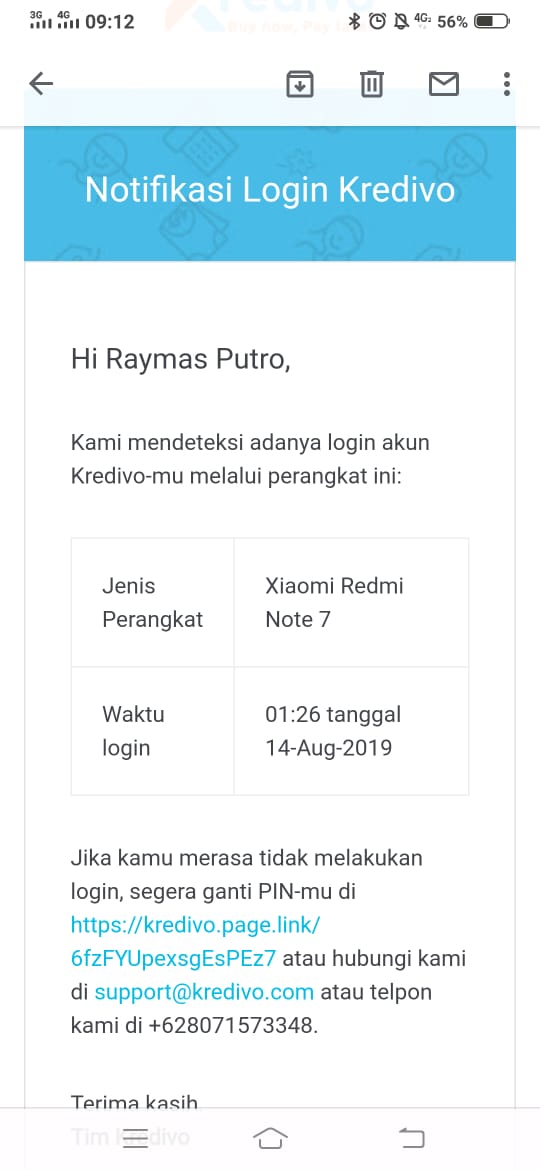 Akun Kredivo Saya Dibobol, Sampai Saat Ini Belum Mendapat Penjelasan dari  Kredivo. - Media Konsumen