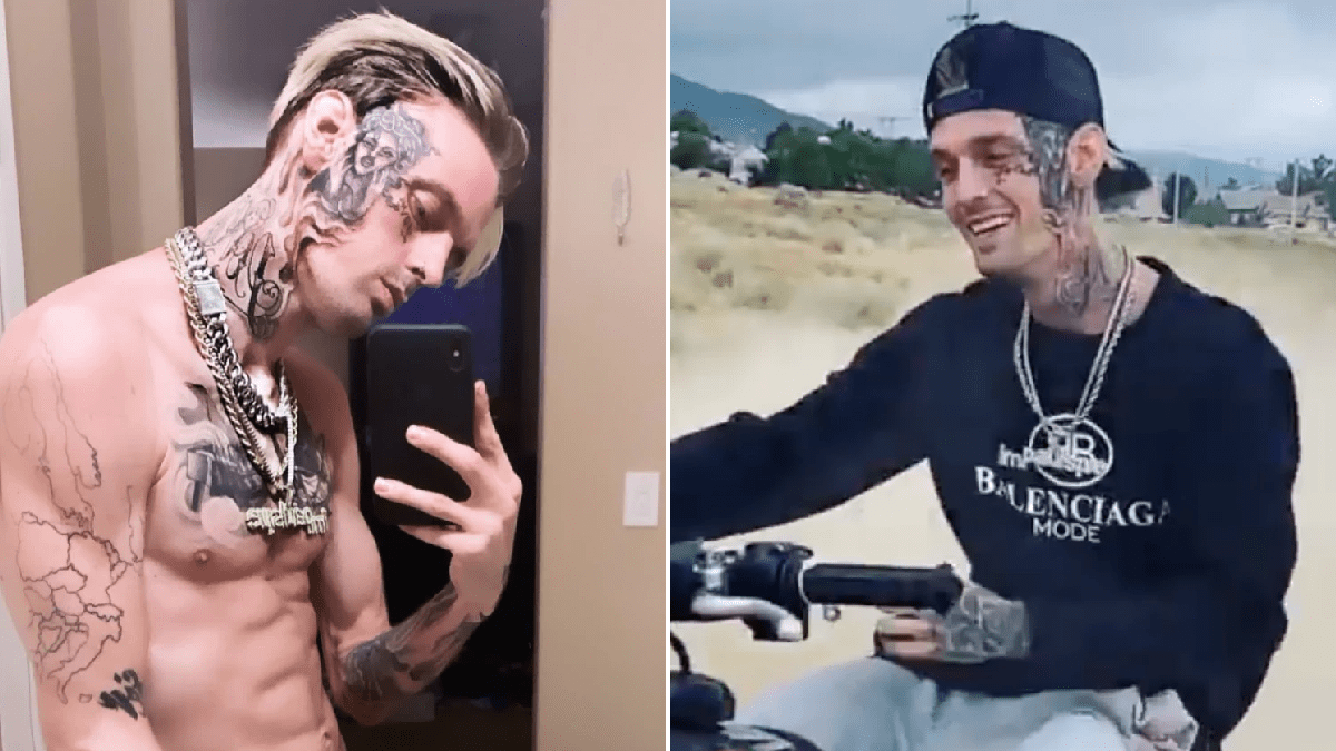Aaron Carter Gets Huge Rihanna Tattoo On His Face | Metro News 675_x_1200_png