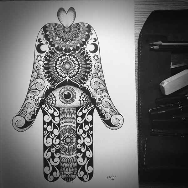 Hamsa Hand Tattoo Design On Behance 600_x_600_jpg