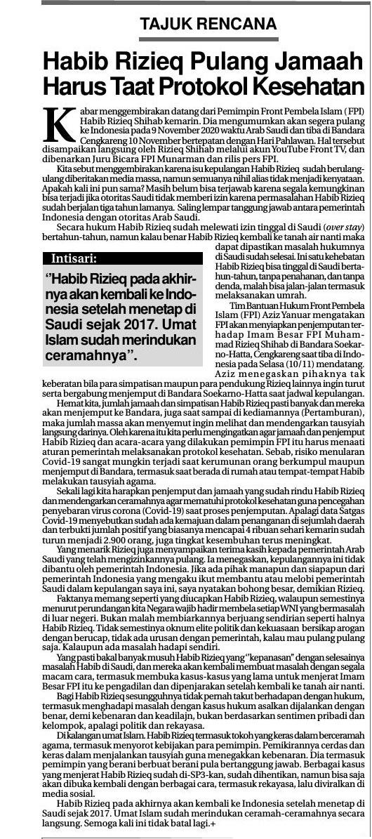 Rizieq Shihab dalam Tajuk Rencana Media-media Indonesia | by Yoga Cholandha  | Binokular | Medium