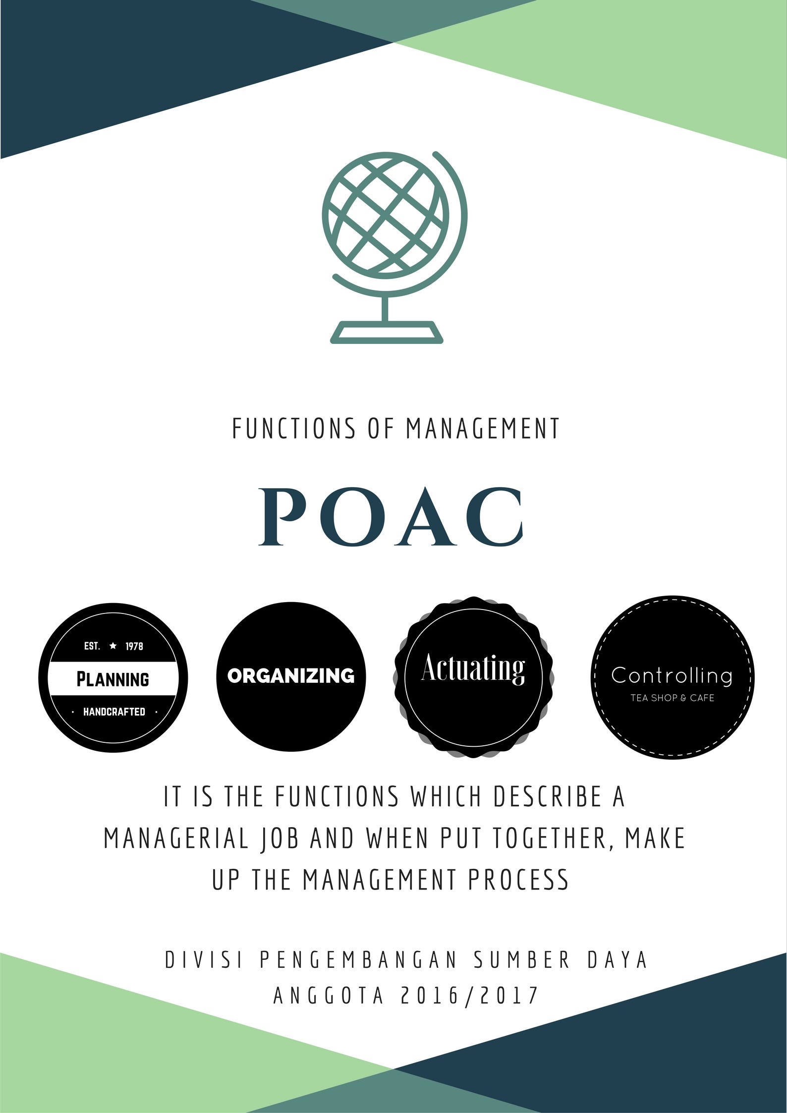 POAC : Planning, Organizing, Actuating, and Controlling | Manajemen  Organisasi | by Read By TERRA | Medium