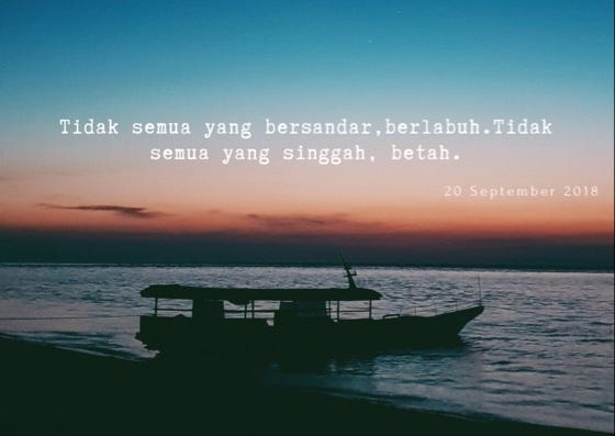 Melepaskan Kata Kata Lelah Berjuang Sendiri