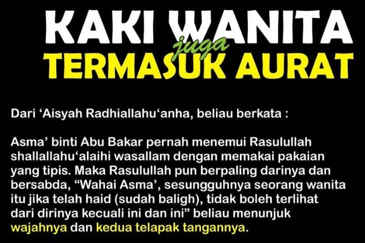 Perhatikan Aurat di Bagian Kaki!. Termasuk diantara hal yang banyak… | by  Jurnal Hijrah | Medium