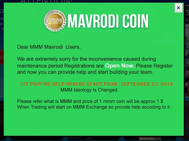 MMM Mavrodi COIN. MMM Mavrodi & MMM COIN Registration… | by Krushna Sri | Medium