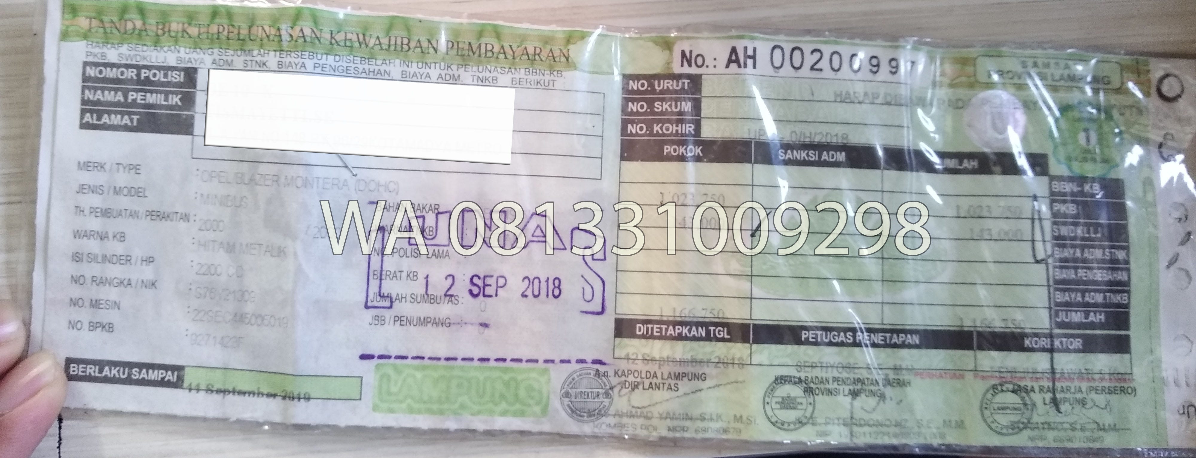 WA 0813.3100.9298 Promo bayar pajak motor tanpa ktp asli, perpanjang stnk  bekasi, perpanjang stnk jakarta, perpanjang stnk depok, biaya duplikat stnk,  perpanjang stnk jakarta barat, biro jasa adalah, perpanjang stnk tangerang,  bpkb
