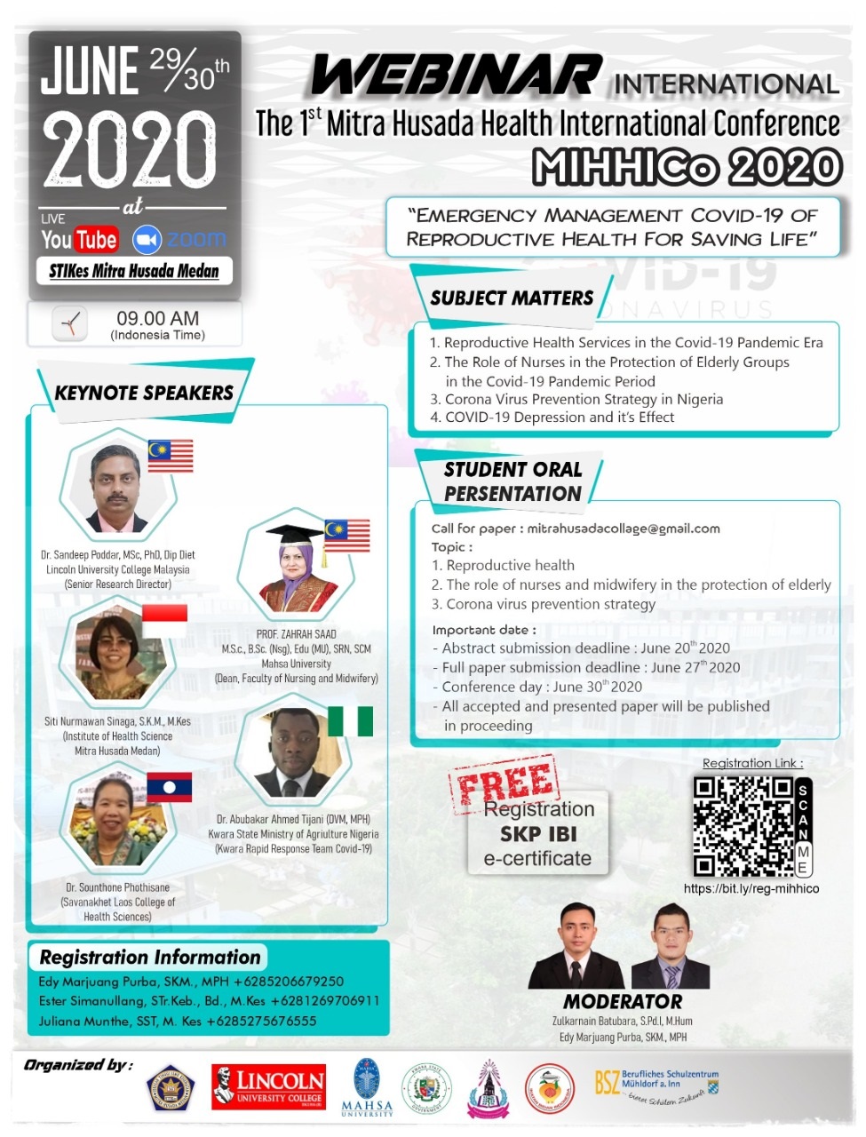 Webinar International The 1(st) Mitra Husada Health International  Conference MIHHICo 2020 | Berita Kampus | STIKes MITRA HUSADA MEDAN