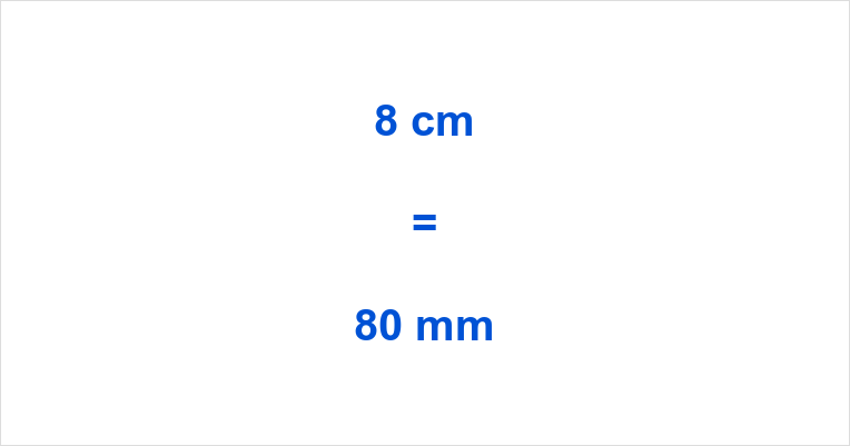 8 cm to mm - How many mm in 8 cm - 8 cm in mm