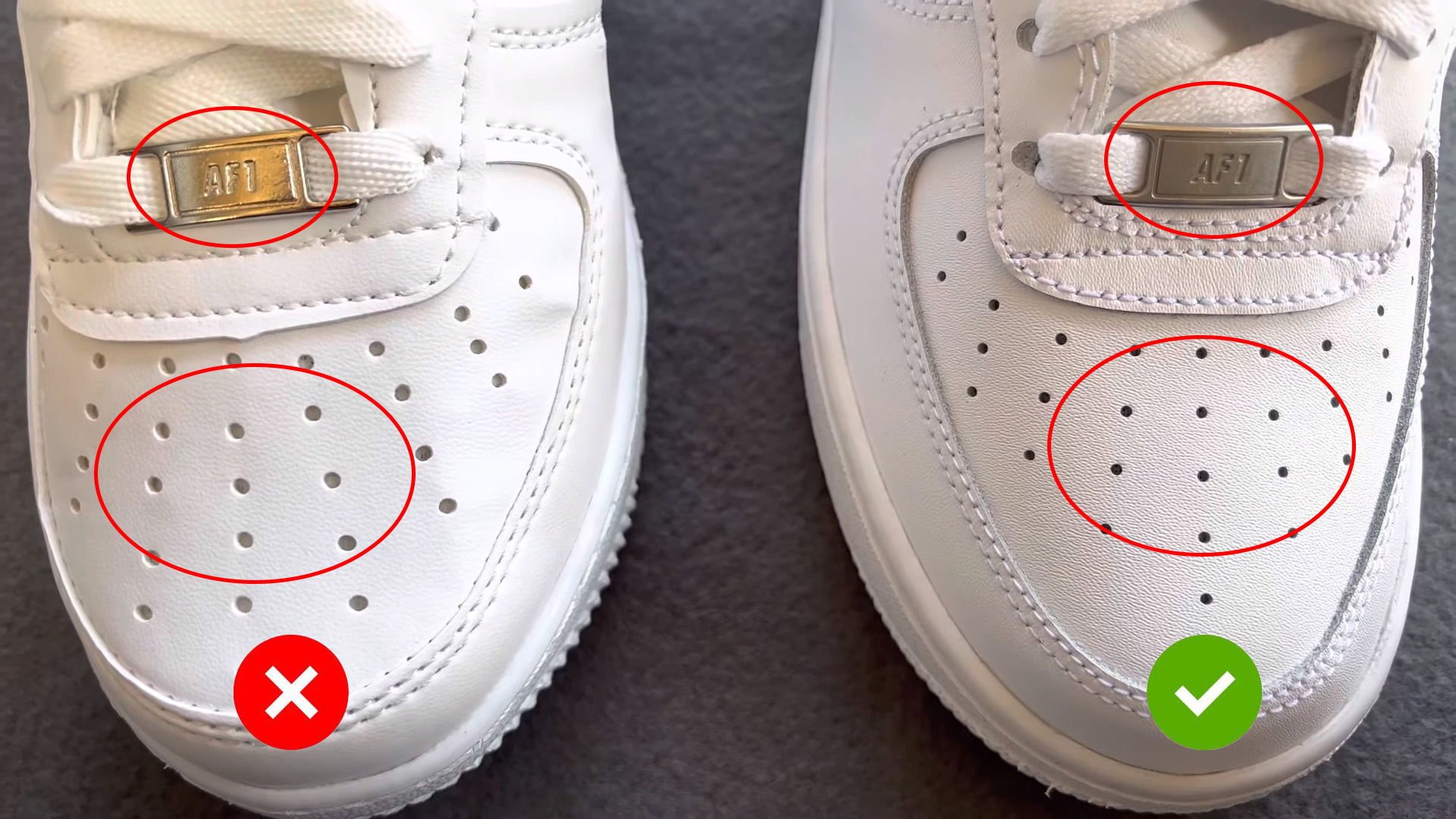 Comment reconnaître des fausses nike air force 1