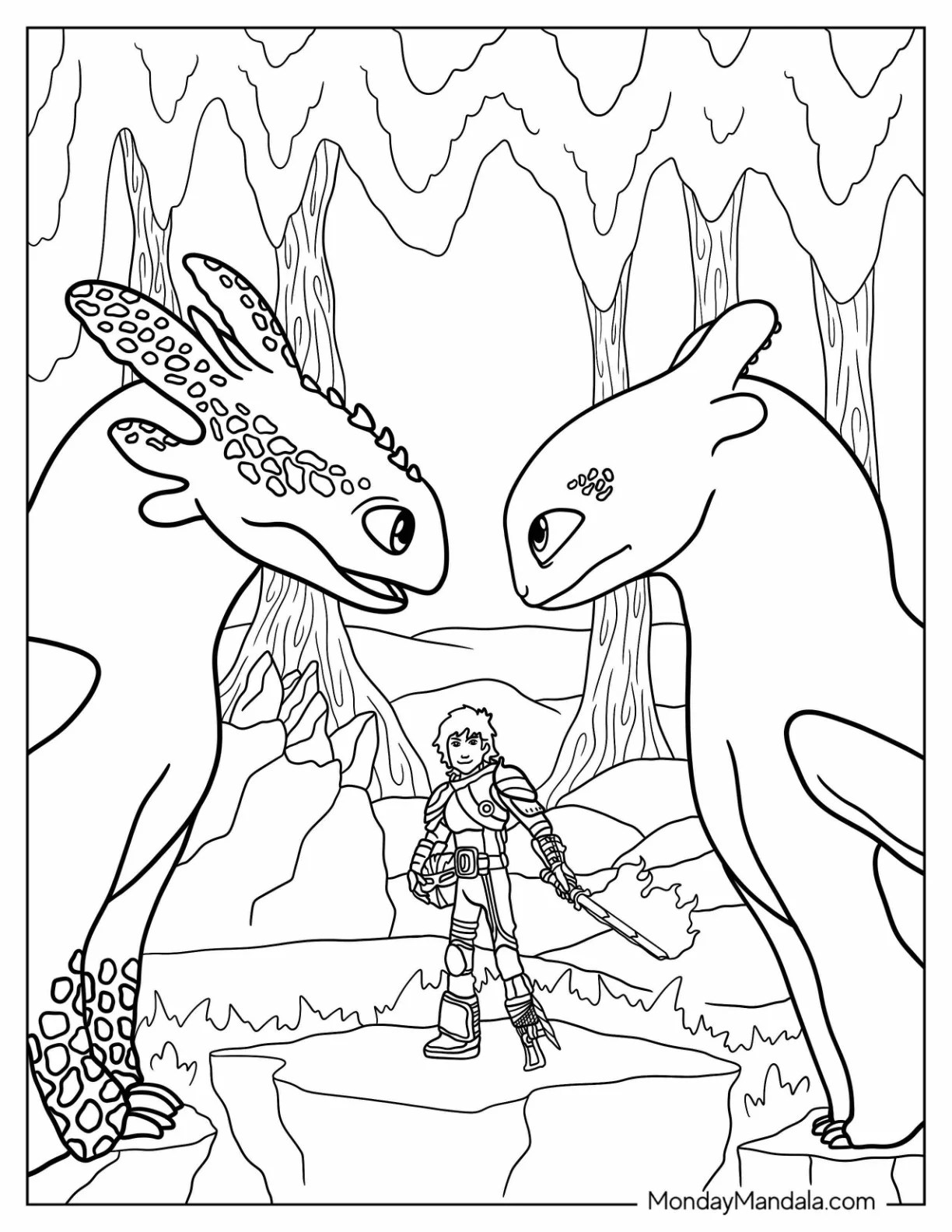 How to train a dragon coloring pages