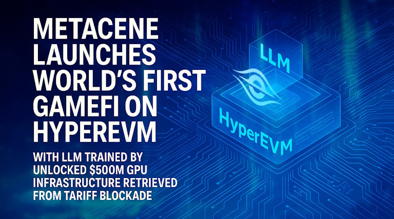 MetaCene Launches World’s First GameFi on HyperEVM with LLM Trained by Unlocked 0M GPU Infrastructure Retrieved from tariff blockade