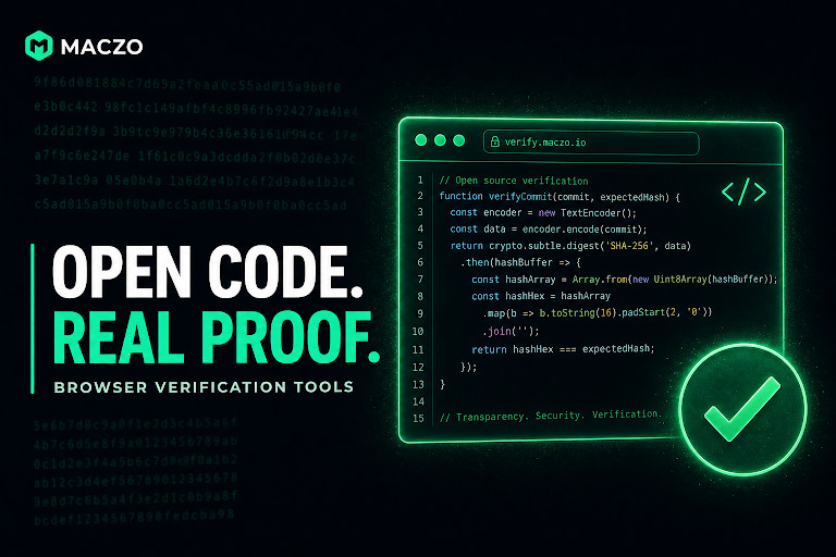 Maczo Opens Provably Fair Code and Browser Verification Tools Maczo Opens Provably Fair Code and Browser Verification Tools