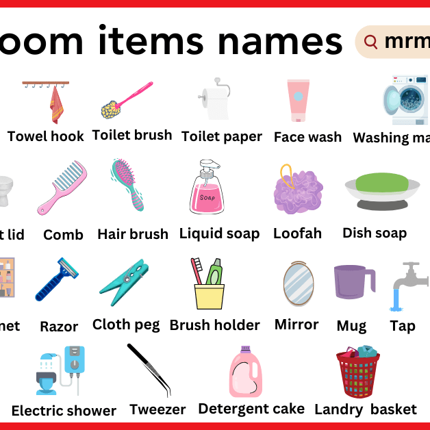 Bathroom Items Names In English With S Mr Mrs Bathroom Items Names In English With