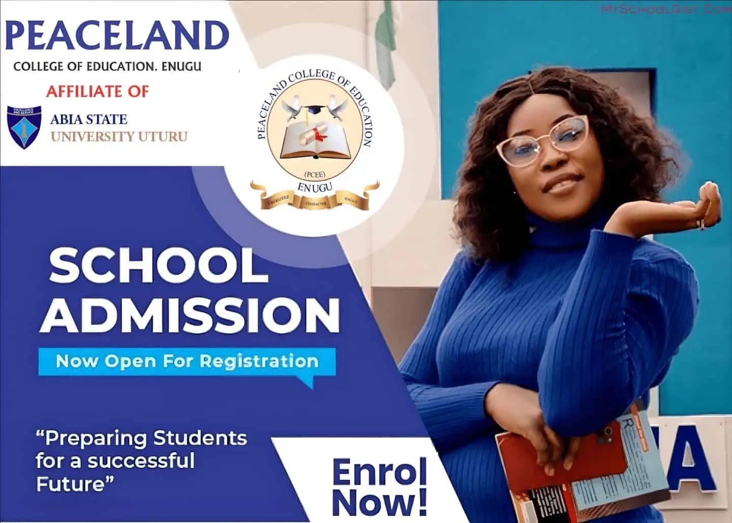 Peaceland College of Education NCE Post UTME Form 2025/2026