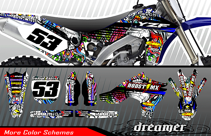 Roost Mx - Motocross Graphics - Graphics For Yamaha Full Bike - Tattoo 465_x_720_gif
