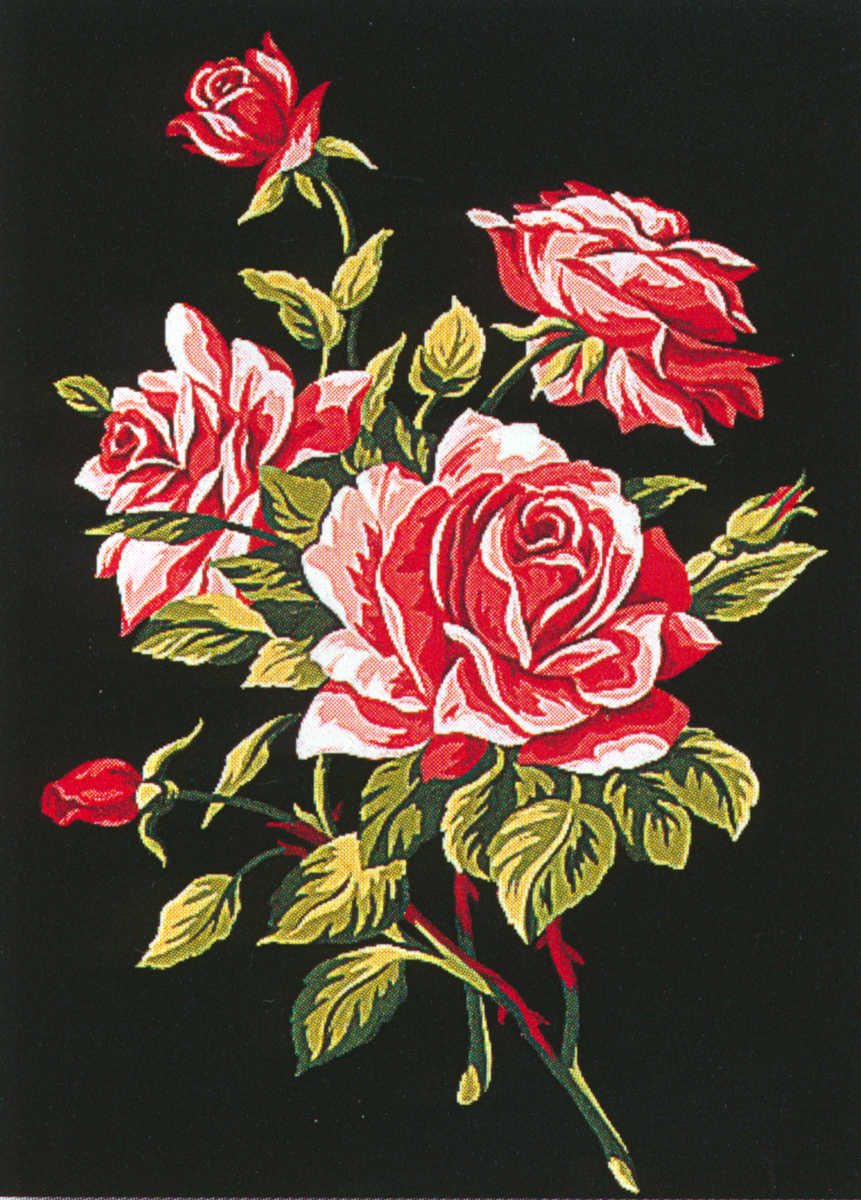 Needlepointus Margot Creations De Paris Needlepoint Branche De Roses Branch Of Roses Sale M72 2098