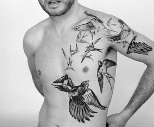 60 Bird Tattoos For Men - From Owls To Eagles 412_x_500_jpg