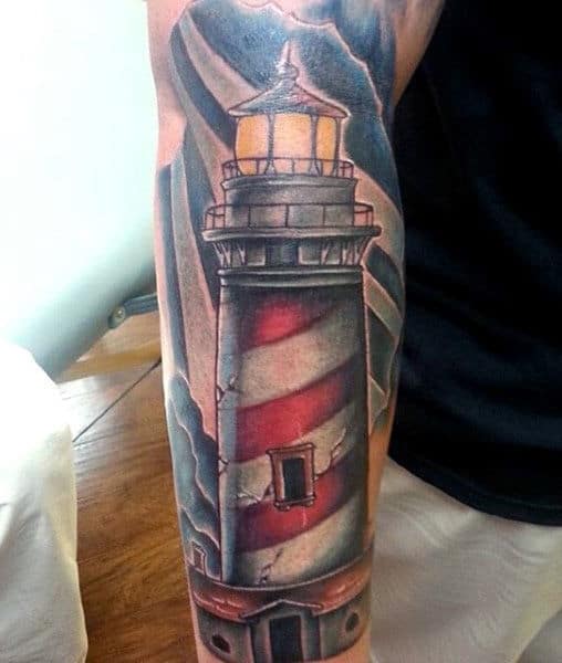 100 Lighthouse Tattoo Designs For Men - A Beacon Of Ideas 600_x_508_jpg