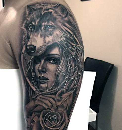 Top 115 Best Wolf Tattoo Ideas - [2021 Inspiration Guide] 522_x_492_jpg