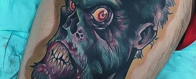 90 Zombie Tattoos For Men - Masculine Walking Dead Designs 260_x_640_jpg