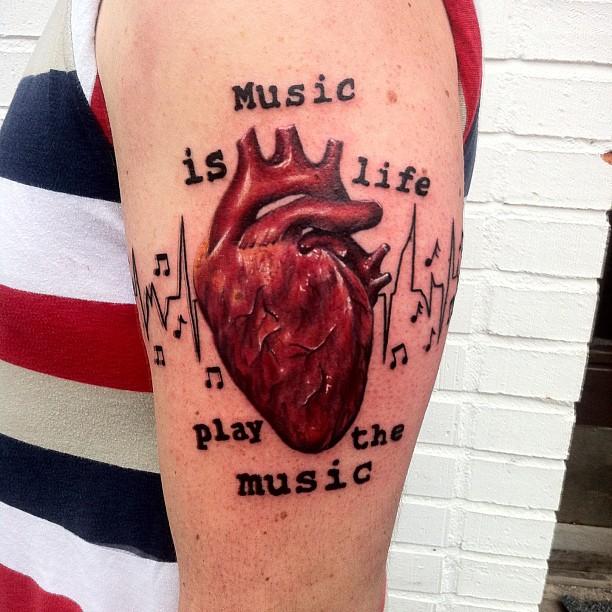 60 Tattoos Of Musical Notes - Nexttattoos 612_x_612_jpg