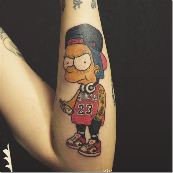 Lovely And Inspiring Simpsons Tattoos - Nexttattoos 604_x_604_jpg