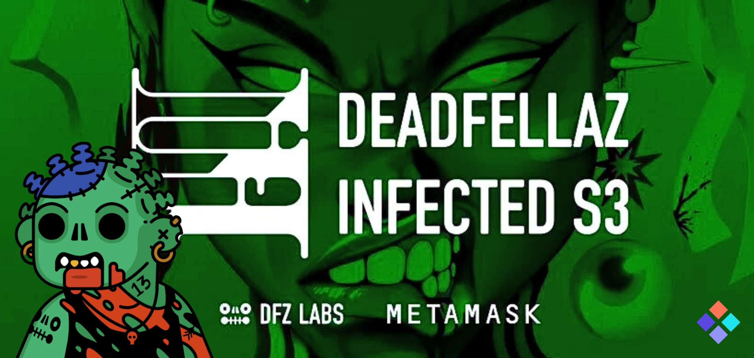Deadfellaz x MetaMask 在 Decentraland 中融入万圣节艺术 Deadfellaz x MetaMask 在 Decentraland 中融入万圣节艺术