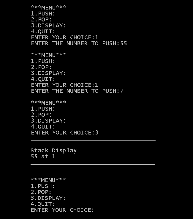 C Program to Implement a Stack - C Examples - NotesforMSc