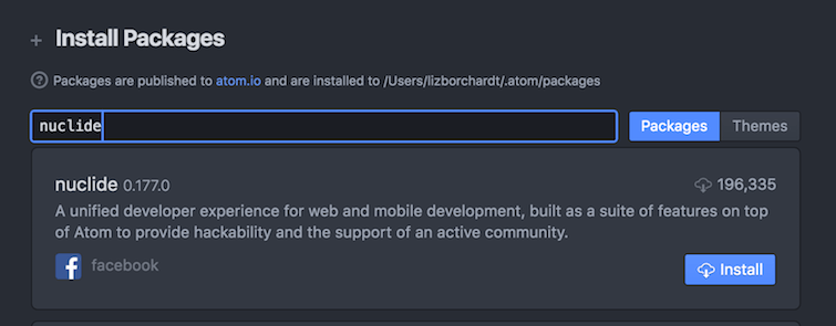 Setup Nuclide