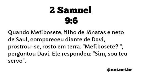 2 Samuel 9 6 Biblia Nvi