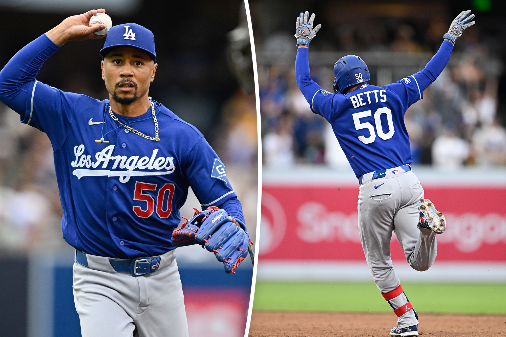 Dodgers star Mookie Betts’ hot streak powers blowout win over Padres