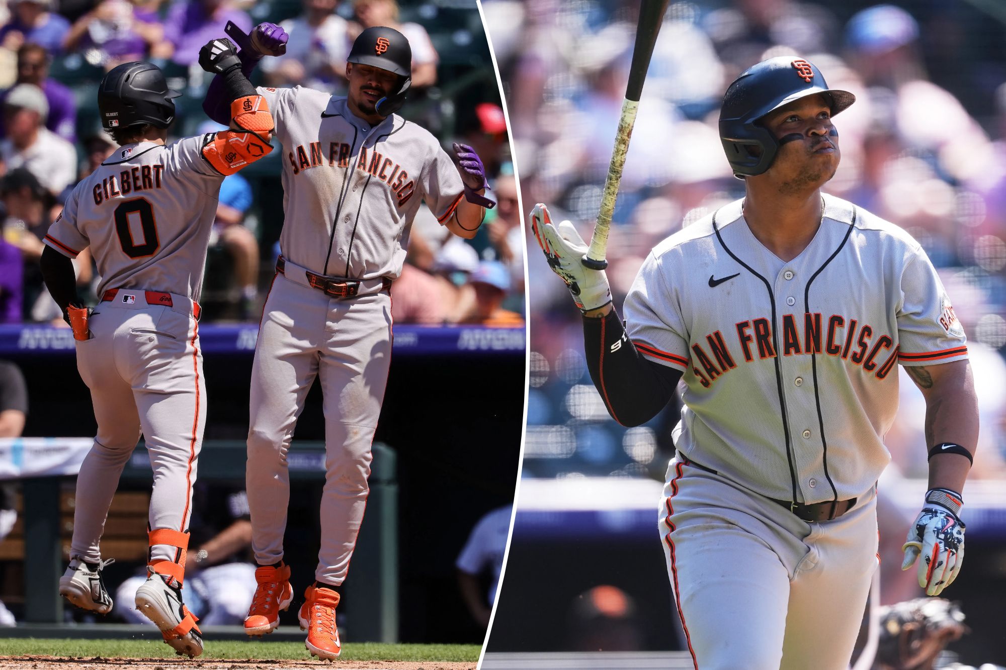Giants slug 4 HRs but blow late lead to drop series vs Rockies