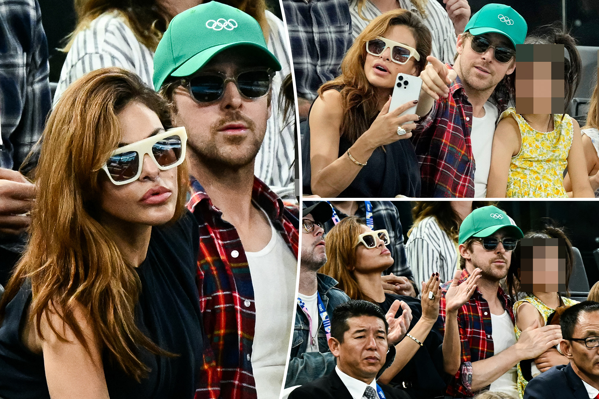Ryan Gosling, Eva Mendes attend women’s gymnastics final at Paris Olympics