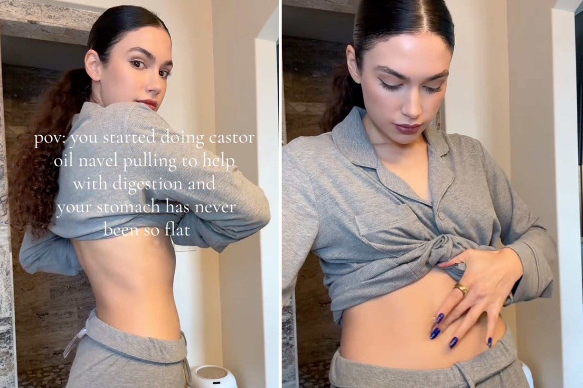 Does Navel Pulling with Castor Oil Flatten the Stomach?