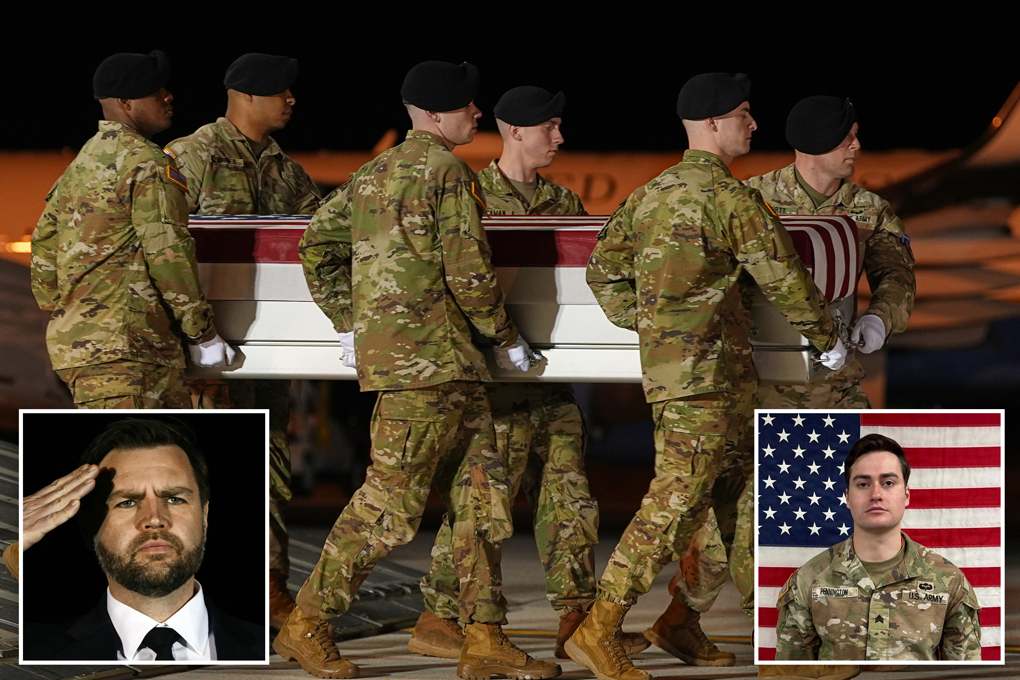 JD Vance attends dignified switch for soldier Benjamin N. Pennington, the seventh US service member to die in Iran warfare