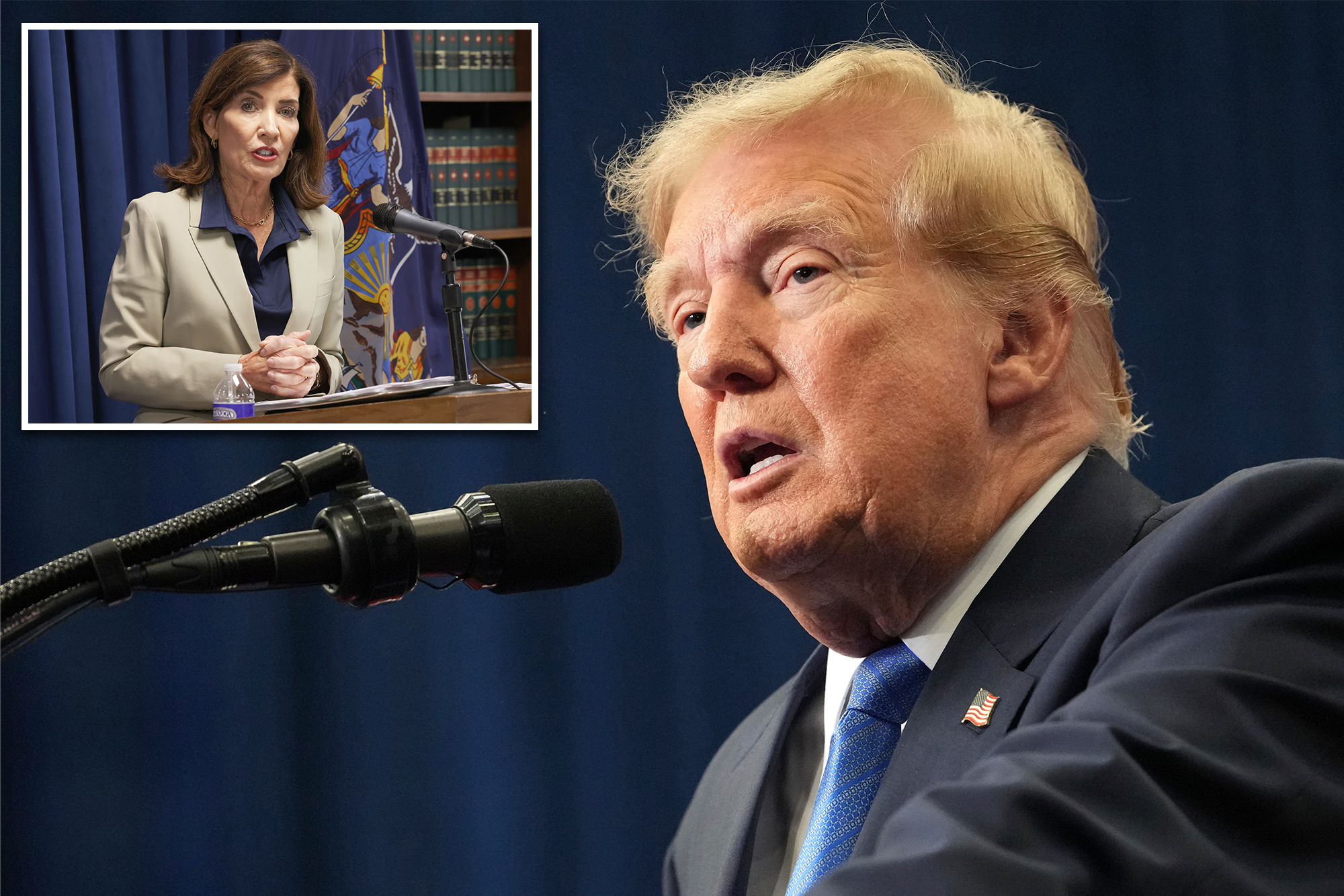 Trump says Kathy Hochul ‘doesn’t care about New York’ after governor refuses to recognize ‘Lake America’ 