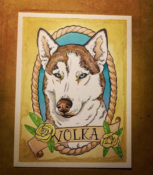 Husky Tattoo – Illustrations 600_x_523_jpg