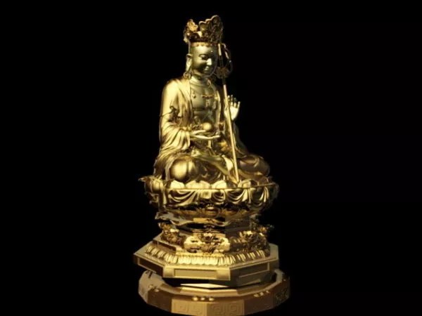 Gold Buddha Statue Free 3d Model Max Vray Open3dmodel 108760