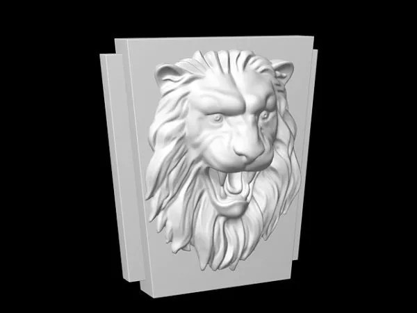 Lion Face Relief Sculpture Free 3d Model Obj Open3dmodel 109201