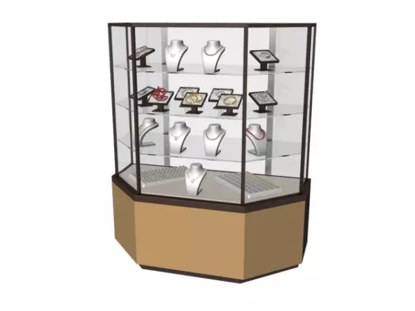 Glass Jewelry Showcase Cabinet Free 3d Model Max Vray Open3dmodel 185419