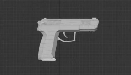 Lowpoly Pistol Gun Free 3d Model Fbx Open3dmodel 477908