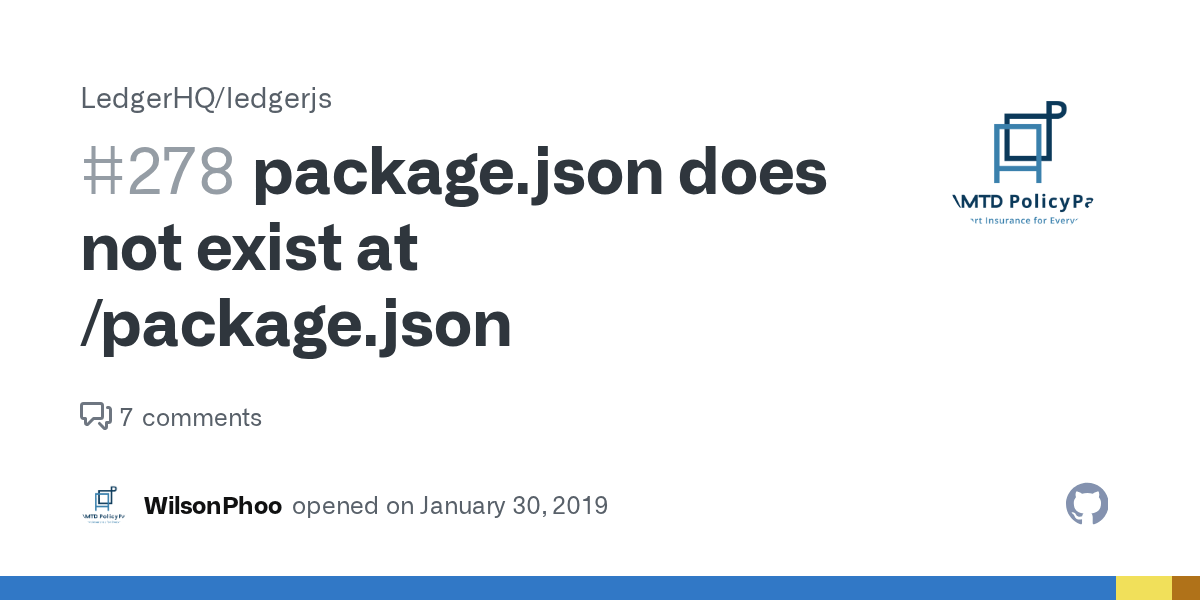 package.json does not exist at /package.json · Issue #278 ·  LedgerHQ/ledgerjs · GitHub
