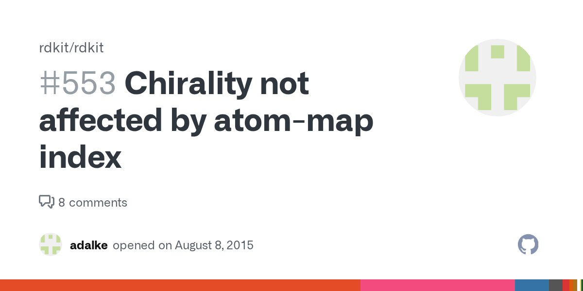 Chirality Not Affected By Atom Map Index Issue 553 Rdkit Rdkit Github