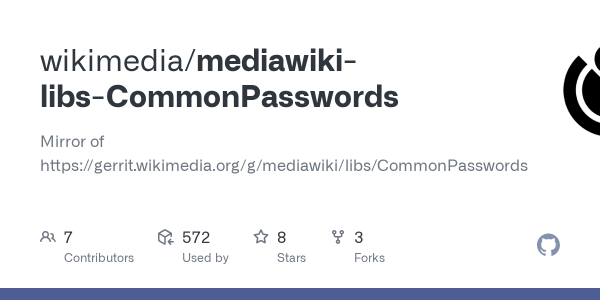 password-blacklist/10_million_password_list_top_100000.txt at master ·  wikimedia/password-blacklist · GitHub