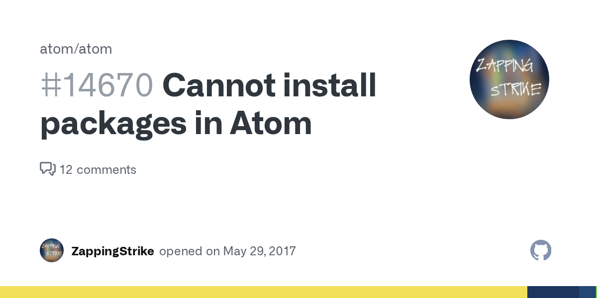 Cannot Install Packages In Atom Issue 14670 Atom Atom Github