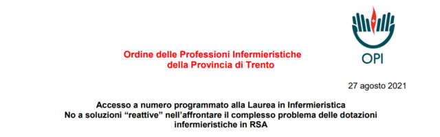 Accesso A Numero Programmato Alla Laurea In Infermieristica - Opi Trento 200_x_640_png