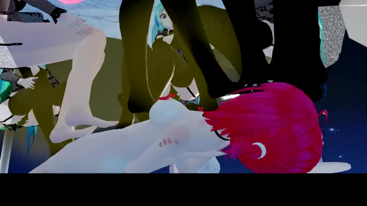 MMD : Trapped into feet heaven (Lesbian Yuri Foot Fetish)｜俺の3Dエロ動画