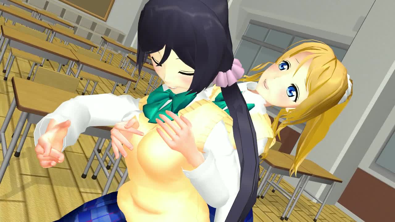 MMD R-18】CakeFace【ラブライブ!のぞえり】|俺の3Dエロ動画 エロ 動画 ラブ ライブ