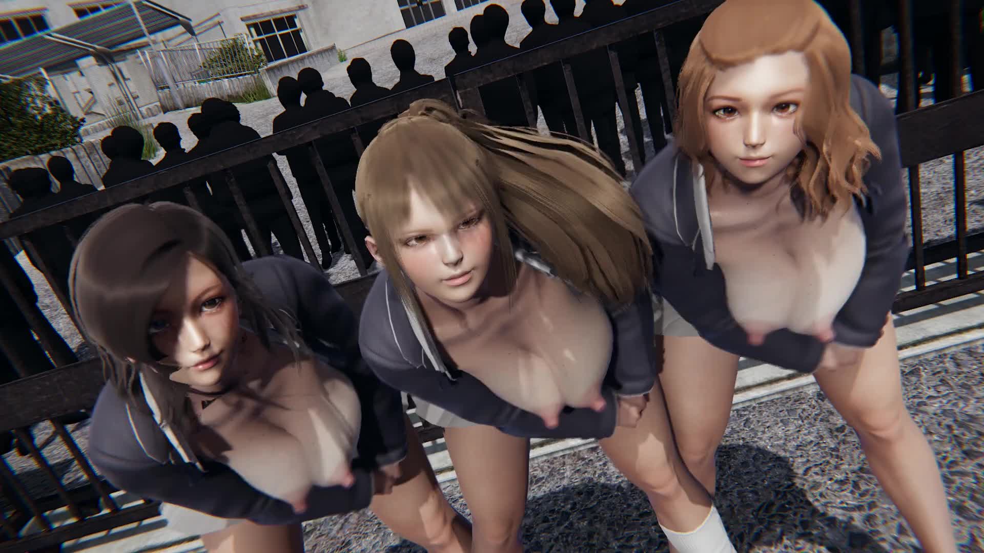 JK達のおっぱい謝罪ダンス｜俺の3Dエロ動画