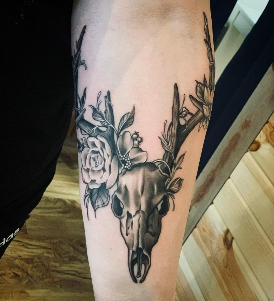 10 Best Deer Skull Tattoo Ideas You'll Have To See To Believe! | Outsons | Men's Fashion Tips And Style Guides 1024_x_932_jpg