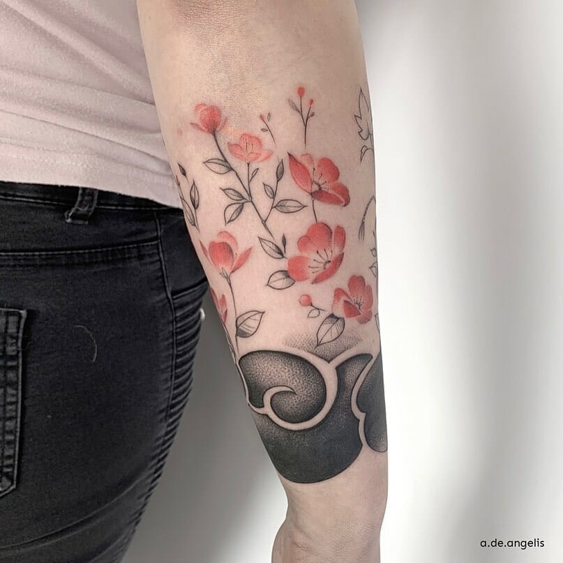 10 Best Japanese Cherry Blossom Tattoo Ideas You Have To See To Believe! | Outsons | Men's Fashion Tips And Style Guides 807_x_807_jpg